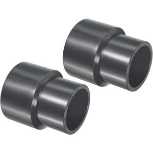 PATIKIL UPVC Reducer Pipe Fitting 2" x 1-1/2" Socket Schedule 80, 2 Pack Straight Coupling Adapter Connector, Gray