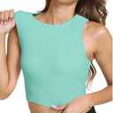 Sports Bras for Women Removable Padded Athletic Yoga Running Crop Tops Sleeveless Gym Workout Tops.M