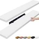 Sorbus Floating Shelves - 2 Long Wall Shelves for Bedroom, Kitchen, Living Room, Bathroom, Home Decor, Farmhouse - 35 x 9 Inch White Wall Mounted Shelves