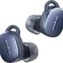 EarFun Free Pro 3 Noise Cancelling Wireless Earbuds, Hi-Res Sound, Snapdragon Sound with Qualcomm aptX Adaptive, 6 Mics ENC, Bluetooth 5.3 Earbuds, Multipoint Connection, Custom EQ App, Navy Blue