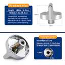 Upgraded Stove Knobs W10594481 Replacements fit for Whirlpool Gas Stove Range Cooktop WCG97US0DS00 WCG97US6DS00 - Stainless Steel Control Knob WPW10594481 3281332 AP6023301 5 Pack