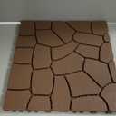 Rovibek 44 PCS Interlocking Deck Tiles, 12" X 12" Plastic Deck Tiles Outdoor Waterproof, All Weather Patio Tiles for Balcony Backyard Poolside Porch, Pavers for Outside Walkway, Stone Brown