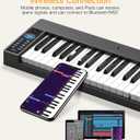 Folding Piano 61 Key, Foldable Sensitive Electric Piano for Beginners, Portable Piano Keyboard with Sheet Music Stand, Bag, Pedal