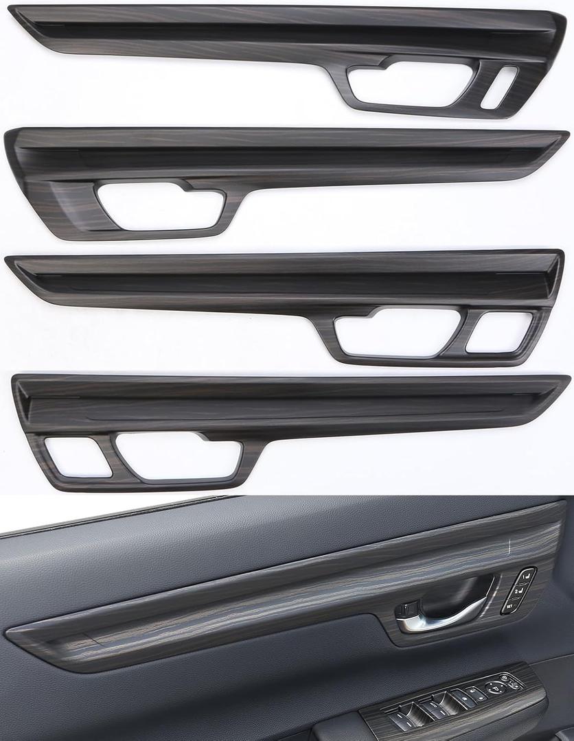 AntBooBoo for Honda CRV 2023 2024 2025 2026 EX-L, Sport Touring Hybrid Interior Door Panels Protetive Cover, Luxurious Wood Grain Interior Cover Moulding Trims for The New CR-V- Wood