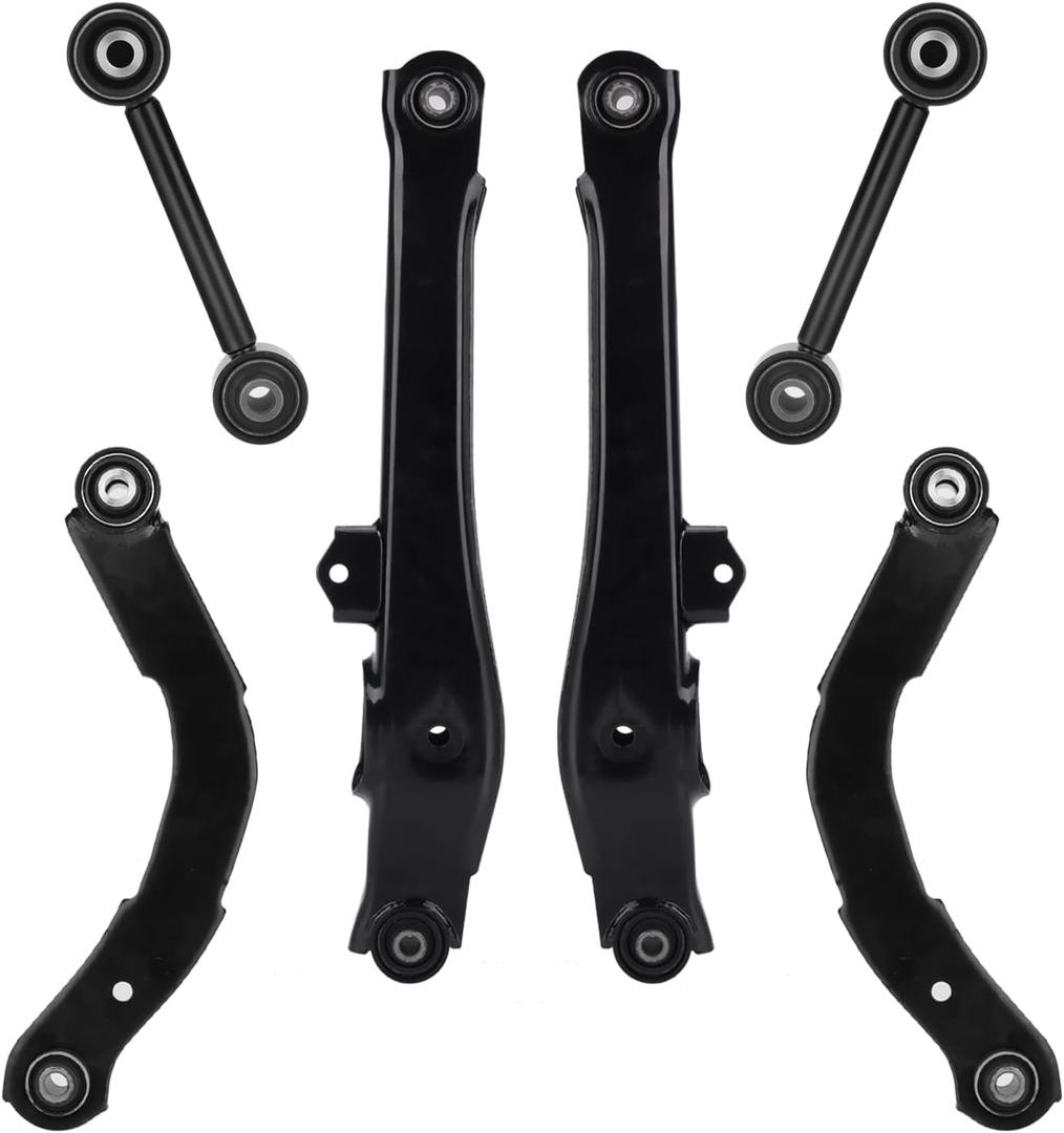 Rear Upper Lateral & Lower Rearward Control Arms Suspension Kit Fit for Dodge Caliber 07-12 for Jeep Compass Patriot 07-17- 6pcs