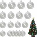 Clear Plastic Christmas Ball Ornaments Iridescent Christmas Tree Decorations Mini Clear Classic Christmas Balls Hanging Ornaments for Halloween DIY Bubbling Cauldron Pot Holiday Party (18)