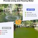 NFESOLAR Pond Filter with Fountain Pump Kits, 660GPH Pond Filter Fountain with Colorful Lights, Multi-layer Filtration, for Outdoor Ponds Up to 2000 Gallons, Fish Tank, Waterscape - Corded Electric