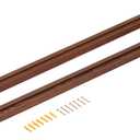 Set of 2 Full Length Vinyl Shelves for 3 Records Each Shelf (39.6 Inch Length) with Groove - Vinyl Record Storage, 2 Pack
