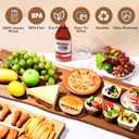 Acacia Large Charcuterie Board, Wood Charcuterie Boards with Handles Foldable Travel 33 x 12 Inch Cheese Boards Serving Board with Food Meat Party Appetizers (Large, Rectangular)