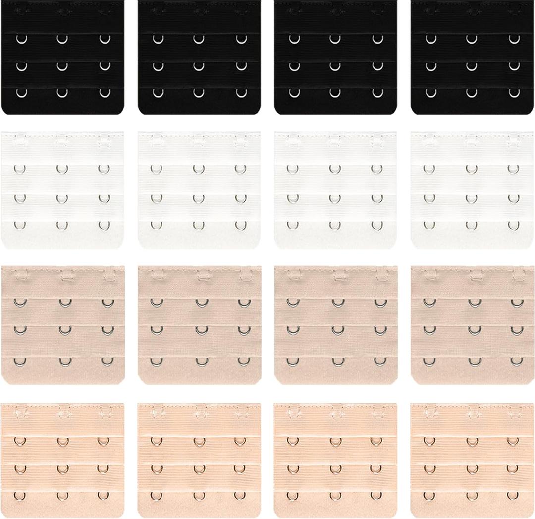 2 x PANDABASIC 16 Pieces Bra Extender Women's Soft and Comfortable Bra Extension