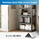 10 Pack Stainless Steel Wall Corner Guard Metal Wall Corner Guard Wall Protection 304 Stainless Corner Guard 2 x 2 x 48 inch with 90-Degree Angle