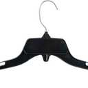 HangOn Shirt Hangers Recycled Plastic with Notches, Black, 17 Inch Pack of 10