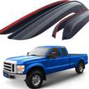 Goodyear Shatterproof Window Deflectors for Trucks Ford F250 F350 Super Duty 1999-2016 SuperCab, Tape-on Rain Guards, Window Visors, Vent Deflector, Vent Visor, Truck Accessories, 4 pcs-GY008528