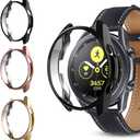 Protective Case Compatible with Samsung Galaxy Watch 3 45mm Smartwatch Plated TPU Bumper Shell Case Cover Protector