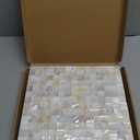 KASARO Peel and Stick Backsplash Shell Tiles, Mother of Pearl Mosaic Self Adhesive Tiles for Kitchen Wall Bathroom Bedroom Decor, Natural, 10-Sheet