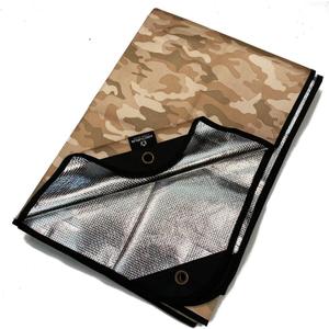 Arcturus Insulated Tarp, Reusable Heavy Duty Thermal Survival Blanket  60x82in, Reflects 90% Body Heat, Waterproof, Windproof, 3-Layer Design, Reinforced Grommets, Desert Camo