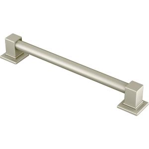Moen YG8812BN Bathroom Safety 12-Inch Stainless Steel Modern Bathroom Grab Bar, Brushed Nickel