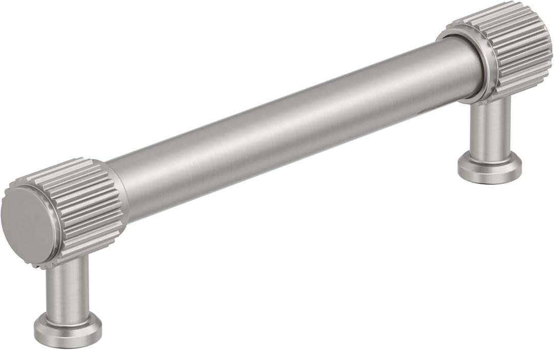 Amerock Farewind 5-1/16 inch (128 mm) Center-to-Center Satin Nickel Cabinet Pull, BP37804G10