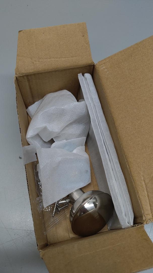 ToPToToo Dummy Door Knob Interior, Inactive Door Knobs for Closet, Antique Bifold Door Knobs Replacement, SingleSide Dummy Old Style Door Handle, Satin Brushed Nickel, 2 Pack