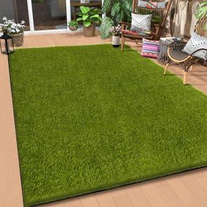 Artificial Grass Outdoor, 5x8 Ft Realistic Artificial Turf Grass Rug, Large Fake Grass for Dogs Indoor Outdoor Garden Lawn Landscape Patios Decoration (5 x 8 Feet) Artificial Grass Outdoor, 5x8 Ft Realistic Artificial Turf Grass Rug, Large Fake Grass for Dogs Indoor Outdoor Garden Lawn Landscape Patios Decoration (5 x 8 Feet)