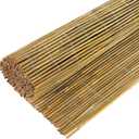 Jollybower 4ft x 8ft x 0.4" D Natural Bamboo Fence, Outdoor Rolled Bamboo Fencing, Decorative Privacy Screen for Garden Backyard Balcony