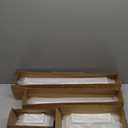 SRIWATANA White Floating Shelves, 24 Inch Solid Wood Storage Wall Shelves Set of 4 Display Ledge Shelves Decor for Bedroom, Living Room, Bathroom, Kitchen - White