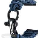 Savior Survival Gear Paracord 20mm/22mm Watch Band with Quick Release - Men & Women - Strap Compatible with Various Smart Watches, including Galaxy (some), S3 Classic, and Fenix 5 (Dark Blue)