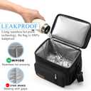 MIYCOO Lunch Bag & Lunch Box for Men Women, Double Deck Leakproof Insulated Soft Large Adult Camping Cooler bag for Work, Beach, Picnic, Travel (Black, 15L)