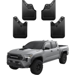 Ecarzo Mud Flaps for Tacoma 2024-2025 2026 Pickup, Custom-Fit 4 PCS Splash Guards Front & Rear, No-Drill Heavy-Duty Fender Mudguards, All-Weather Off-Road & Road Debris Protection Tacoma Accessories