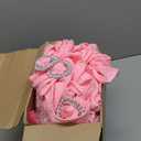 150 Pcs Spandex Chair Sashes Bows Stretch Chair Cover Band with Heart Shaped Buckle Universal Elastic Ties for Wedding Banquet Event Party Decoration(Pink)