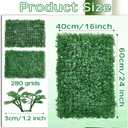 Juexica Boxwood Wall Panels Artificial Boxwood Hedge Greenery Panels UV Protected Screen for Privacy Bridal Shower Deck Balcony TV Backdrop Wall Wedding Easter Birthday Party Decor(24 Pcs,16 x 24)
