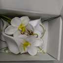 MAFELOE 2 Pieces Corsage and Boutonniere Set, Artificial Calla Lily& Orchid Flowers Accessories Decorations for Wedding Prom Party Celebration Suit- White (W4-X2-LL)