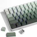XVX Shine Through Gradient Seaweed Green Keycaps - 136 Keys, Side Print, Double Shot PBT, OEM Profile for Cherry Gateron MX Switches