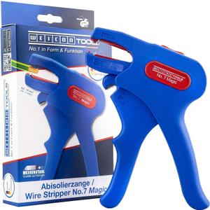 WEICON Wire Stripper No. 7 Magic | for cable stripping and skinning | working range flexible 0,5-16,0 mm | for many cable types | included side cutter | for professionals