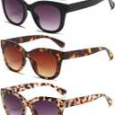 Bifocal Sunglasses For Women Reading Sunglasses 3 Pack UV400 Sun Readers Glasses With Spring Hinge +2.5