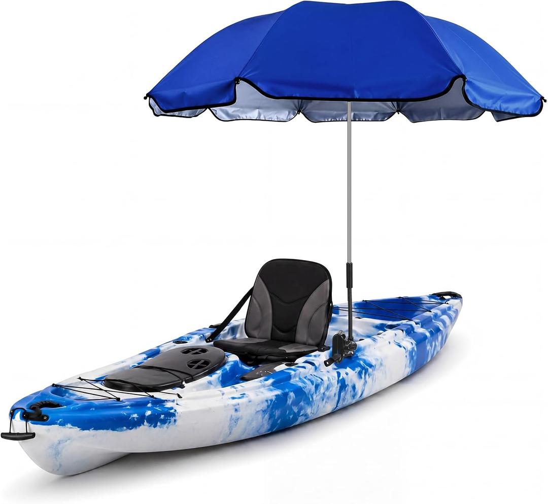 Hsei Kayak Sunshade Umbrella with Adjustable Clip Kayak Shade Canopy UV Protective Adjustable Umbrella with Universal Clamp Boat Canoe Sun Shade for Kayaking Canoeing Fishing Sunburn Protection