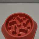 UPSKY Slow Feeder Dog Puzzle Bowl, Interactive Bloat Stop Non-Slide Lick Treat Bowl for Small Medium Dogs (Red)