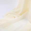 Chiffon Fabric by The Yard, 60 Inch Wide Chiffon Sheer Fabric Bars Wedding Draping, Pre-Cut Soft Wedding Arch Draping Backdrop, Party Decoration Light and Airy Dreamy (Ivory, 1 Yard)