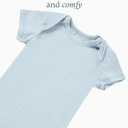 PurComfy Supersoft Short Sleeve Baby Bodysuits, Premium Bamboo Rayon Bodysuit Unisex Boy Girl (18-24 Months, Cream (6-pack))