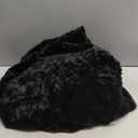 Giant Bean Bag Chair Cover(No Filler),Oversized Round Soft Fluffy PV Velvet Washable Lazy Sofa Bean Bag Bed Cover for Adults, Living Room Bedroom Furniture Outside Cover (Black, 5FT)