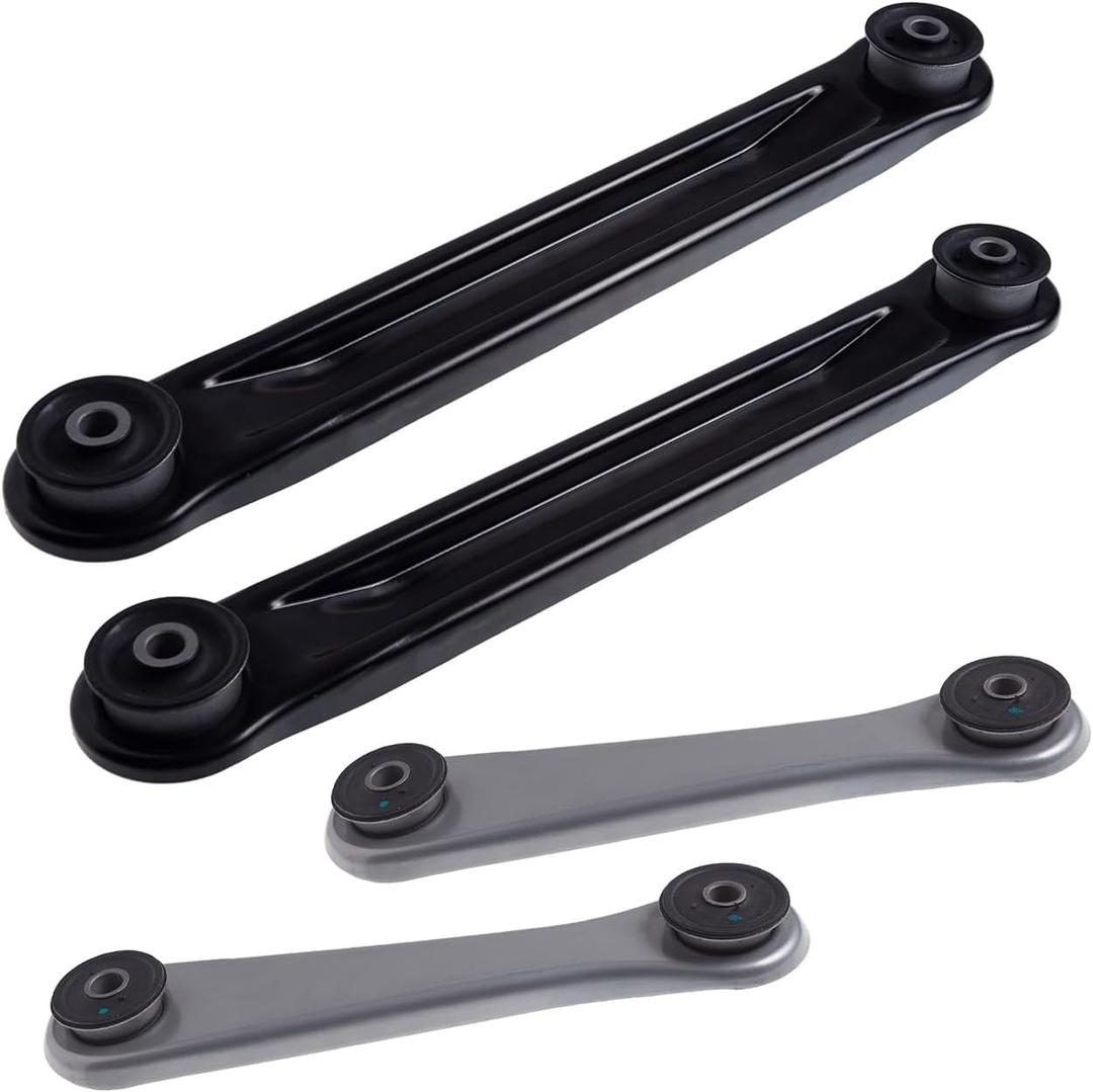 TUCAREST 4Pcs Suspension Kit (K641799 K641800 x2) Rear Control Arm Fit For 2003-2011 Fo-rd Crown Victoria/Lin-coln Town Car/Me-rcury Grand Marquis [#3W1Z5A649AA 3W1Z5500BA 522-067 522-282]