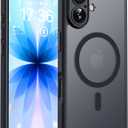 TOCOL for iPhone 17 Case, Compatible with Magsafe, Full Camera Protection, Built-in Magnetic Ring, Drop Protection, Translucent Matte Phone Case for iPhone 17 6.3 inch (Black)