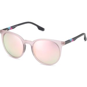 SOJOS Oversized Round Polarized Sports Sunglasses for Women Men, Ultralight TR90 Womens Mens Sport Sunglasses SJ2092 (Matte Crystal Greyish Pink/Pink Mirrored)