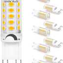 ALIDE G9 Led Bulbs Dimmable 3W Replace 20W 25W 30W Halogen Equivalent,2700K Soft Warm White, AC120V G9 Clear T4 Bi-pin Led Bulbs for Chandelier Pendant Wall Home Lighting,300LM,360 Deg,10Pack