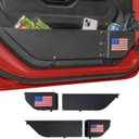 2 Pack Metal Front Door Storage Pockets Compatible with Jeep Wrangler JL JLU 4XE 2018-2025 & Gladiator JT 2020-2025 Interior Accessories Door Insert Organizer Box