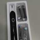 TEETHEORY Rotating Electric Toothbrush for Adults with 8 Brush Heads (2 Types), 4 Modes Deep Clean Electric Toothbrush with Rechargeable Power and 2 Min Smart Timer (1- Black, p1)