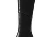 Modatope Knee High Boots Women Square Toe Tall Boots Kitten Heel Long Boots Side Zipper Dress Fashion Boots (7.5, Black Pu)