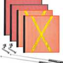 Mount Warning Flag 18" x 18" Mesh Safety Flag with Mounting Bracket
