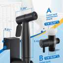 Black Handheld Bidet Sprayer for Toilet, Jet Sprayer for Toilet Muslim Shower, Adjustable Cloth Diaper Sprayer Bidets Attachment for Toilet, Bidet Hose for Feminine WashMatte Black