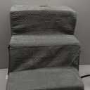 EHEYCIGA Dog Stairs for Small Dogs 16.5" H, 3-Step Extra Wide Dog Steps for Couch Sofa and Chair, Pet Steps for Medium Cats, Non-Slip Balanced Pet Ramp Indoor, Grey